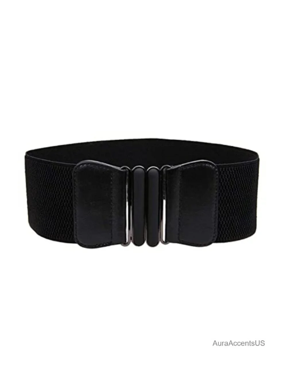 Faux Leather Elastic Stretch Waist Belt for Women - 2.95in Wide